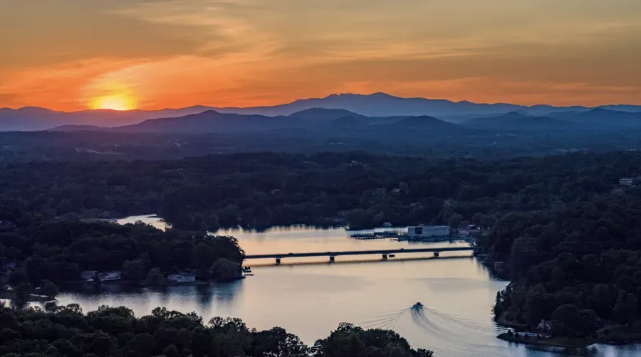 The Catawba County countryside at sunset — served by Little Acres Grading